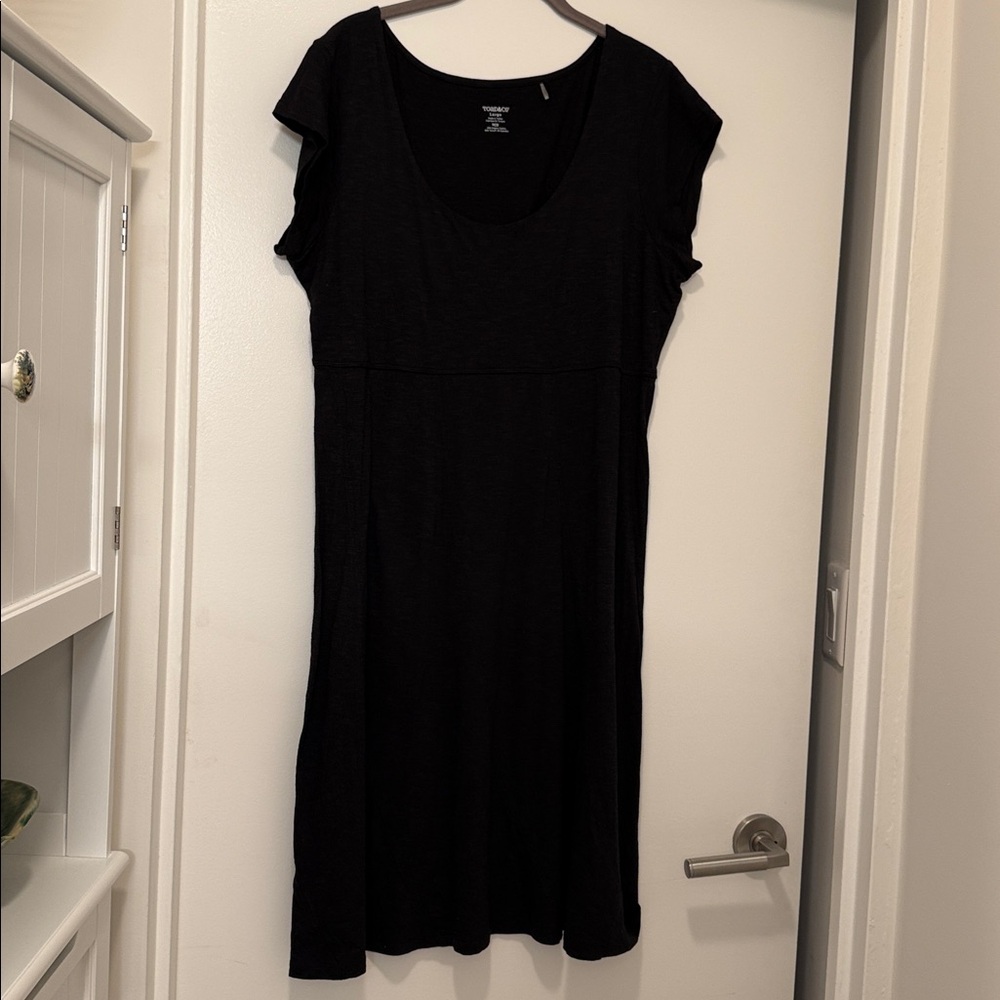 Toad&Co Black Short Sleeve A-Line 'Nena' Dress